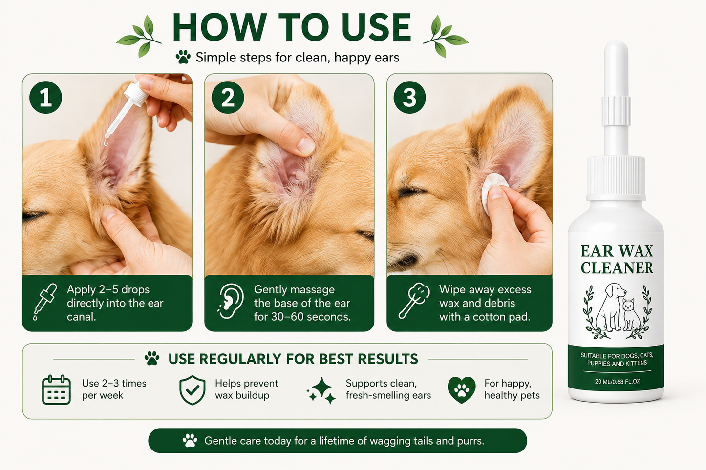 Ear Wax Cleaner For Dog And Cat