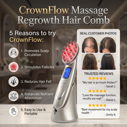 CrownFlow Massage Regrowth Hair Comb